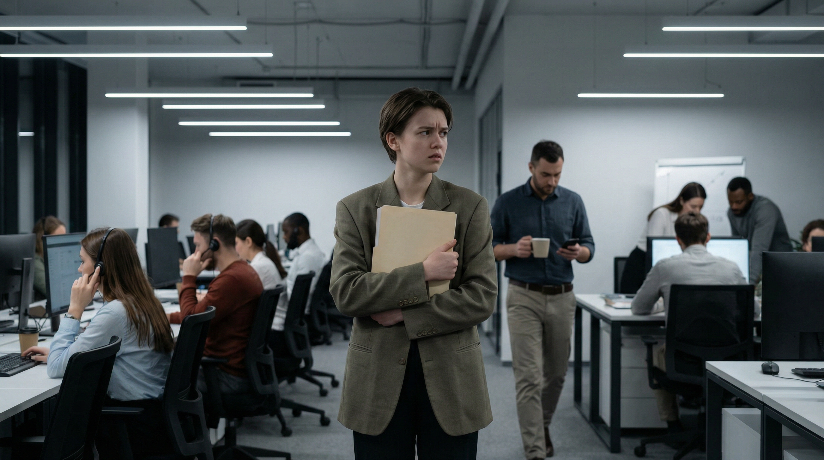 Verwirrter Mitarbeiter